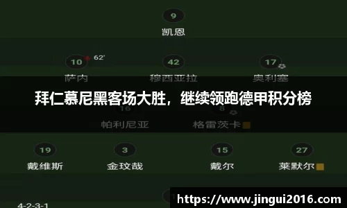 拜仁慕尼黑客场大胜，继续领跑德甲积分榜